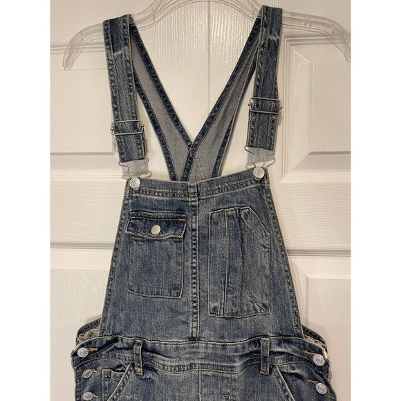 Pilcro Anthropologie The Lex Denim Jean Bib Overalls Camo Animal NEW Womens 27 - Picture 3 of 11